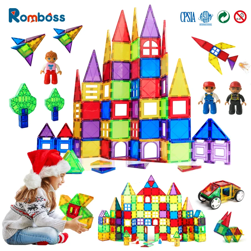 Romboss-Ímã Blocos de Construção Acessórios para Crianças, Tamanho Grande, Designer Magnético, Montessori Educacional Construtor Brinquedos, Presentes, 1Set Romboss-Ímã Blocos de Construção Acessórios para Crianças, Tamanho Grande, Designer Magnético, Montessori Educacional Construtor Brinquedos, Presentes, 1Set