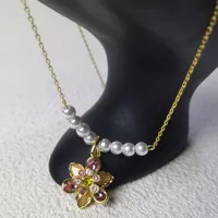 Ensemble de bijoux fins pour femmes, nouvelle série originale de fleurs riches, Quartz Rose, fleur éblouissante, collier, boucle d'oreille, Bracelet, bague, 2025 3
