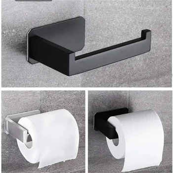 Porte-rouleau de papier en acier inoxydable 304, haute qualité, sans clous, distributeur de rouleaux de serviettes de cuisine, accessoires de salle de bains 1