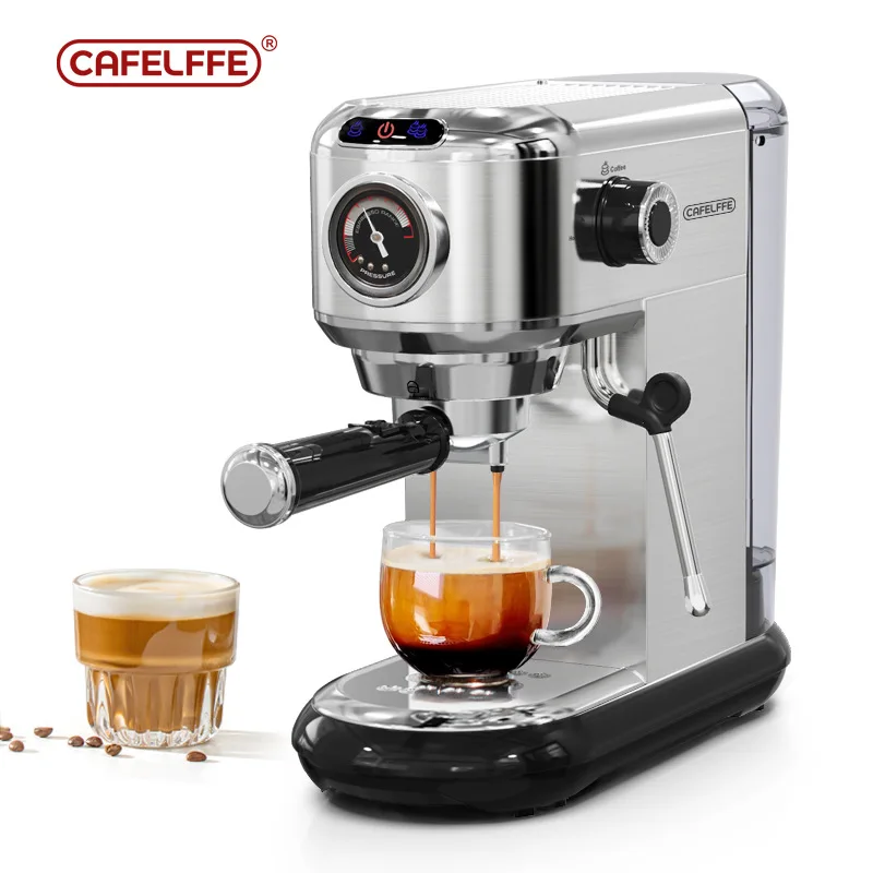 Home Semi-automatic Espresso Coffee Machine Foaming Pump Coffee Maker factory wholesale best service foaming door keg portable dispenser beer tower dispenser for home use