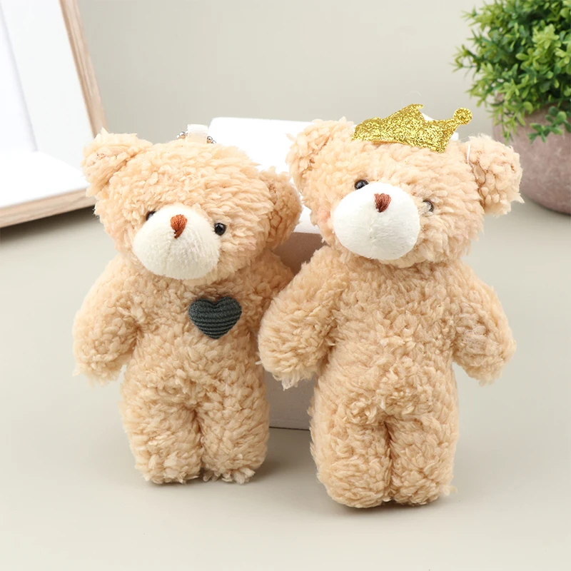 

Kawaii Soft Bear Keychain Plush Pendant Keychain DIY Trinket Kids Stuffed Animal Toys Bag Car Accessories
