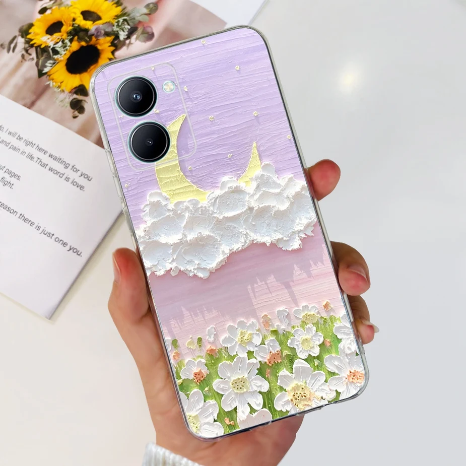 Stylish Painted Soft Silicone Back Cover – 6.5'' Phone Case