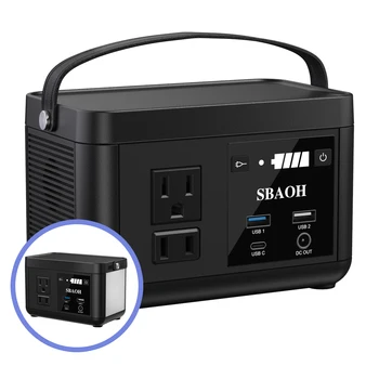 SBAOH Portable Powerstation 88.8Wh,Camping Power Station with 120W (peak 150W) AC Output,Power Solar Generator for Outdoor RV 1