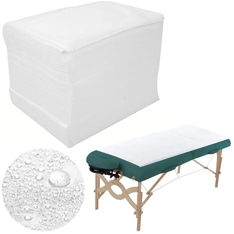 

Disposable Non-Woven Fabric Bed Sheets, Massage Bed Cover, Breathable, Travel, Hotel Sheets, 100Pcs