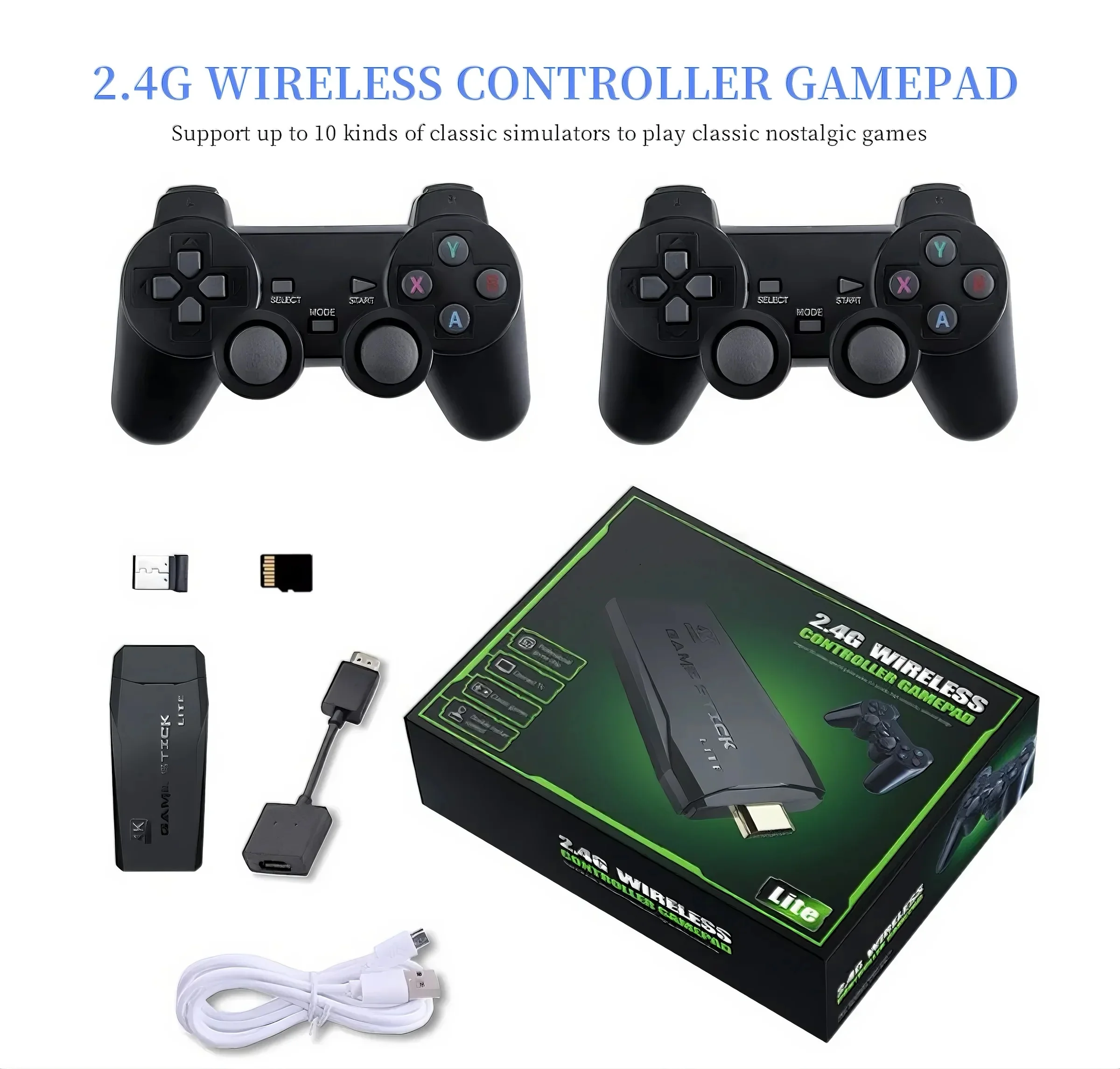 Wireless Controller M8 2.4Ghz 64G Wireless Gamepad for Game Controller USB Joystick For PC Android TV Controle for PC 20000 Game/External TV