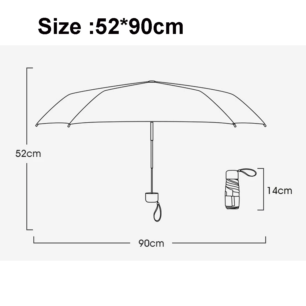 Mini Pocket Rain Umbrella Sun Shade Umbrella Women Rain UV Sun Capsule business umbrella