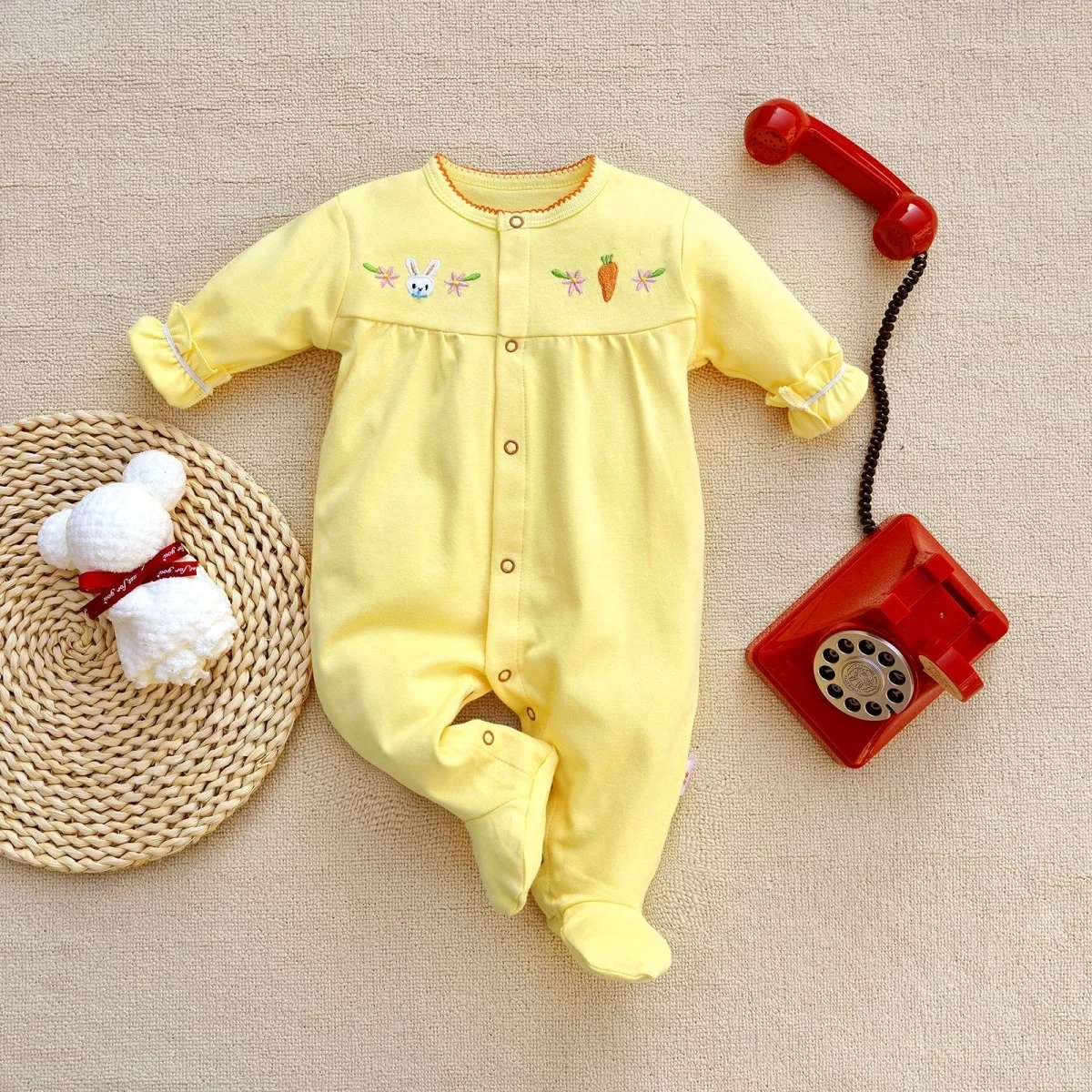 Newborn girl romper footies infant clothes onesie baby One-Pieces Cartoon print