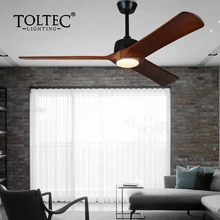 

60 Inch Modern Solid Wood Black White Led Dc Ceiling Fan Remote Control Roof Lighting Fan Ceiling Fans For Home Fan With Light