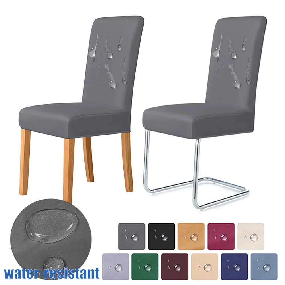 

Splash-proof Stretch Chair Cover Breathable Lightweight Seat Slipcover for Office Kitchen Dining Room Not 100% Waterproof 1PC