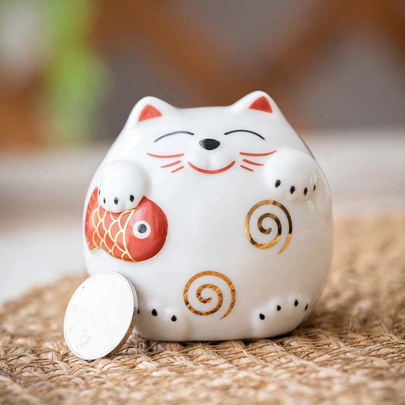 Piggy Bank Cat Steal Money Coin Saving Box Japanese Cat Lucky Piggy