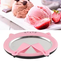 Ice Cream Maker Pan with 2 Scrapers Multifunctional Food Plate Durable Rolled Homemade Rolled Cream Frozen Yogurt Gelato 2