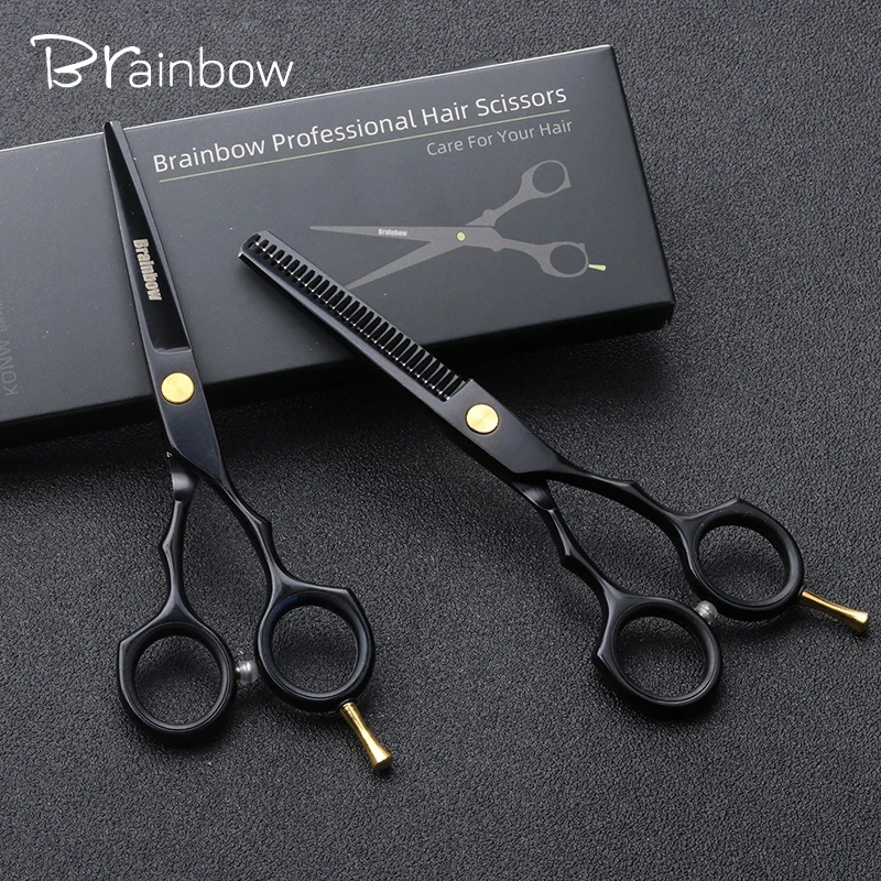 Brainbow 5.5' Professional Hair Scissors Cutting Thinning Hairdressing Barber Scissors Pro Salon Japan Hair Styling Tools