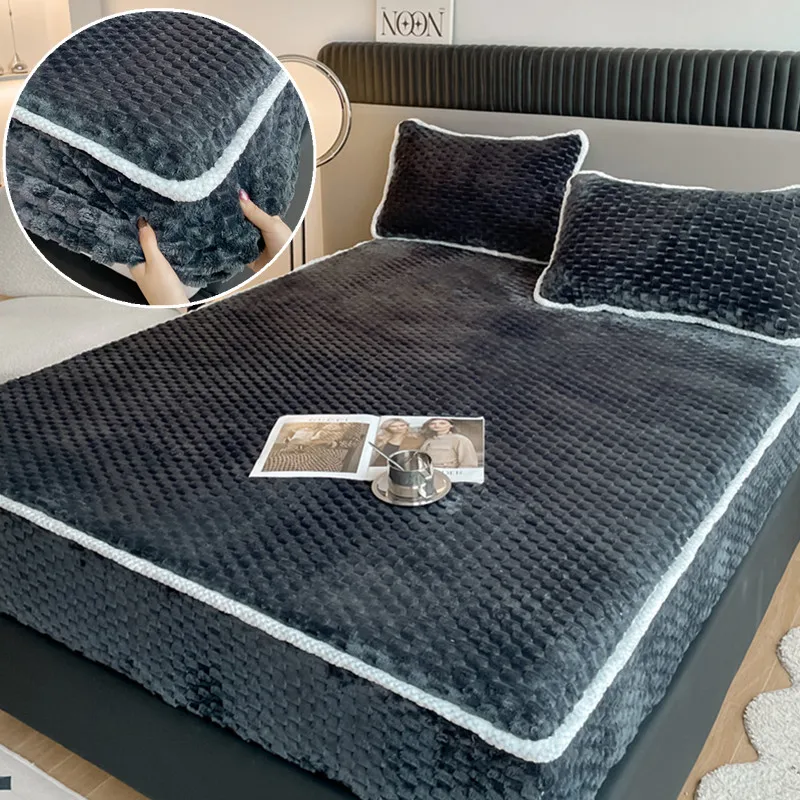 1pcPlainBedCoverWarmFittedSheetforWinterfundasdecolchnElasticBedsheetsPlush.jpg