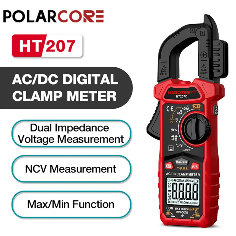 Ht207 Pinza Amperometrica Digitale Smart Ncv Pinza Amperometrica Digitale Multimetro Di Tensione Di Corrente Alternata Ohm Tester Amperometrico Hz Pin