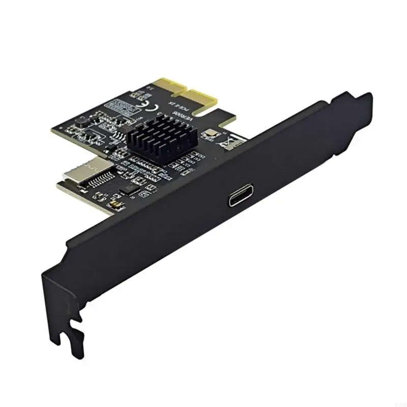 T3EE PCIe to USB 3.2 Gen2 Cards 10Gbps PCIE Expansion Cards with Type C Type USB C PCIE for Desktop Computer