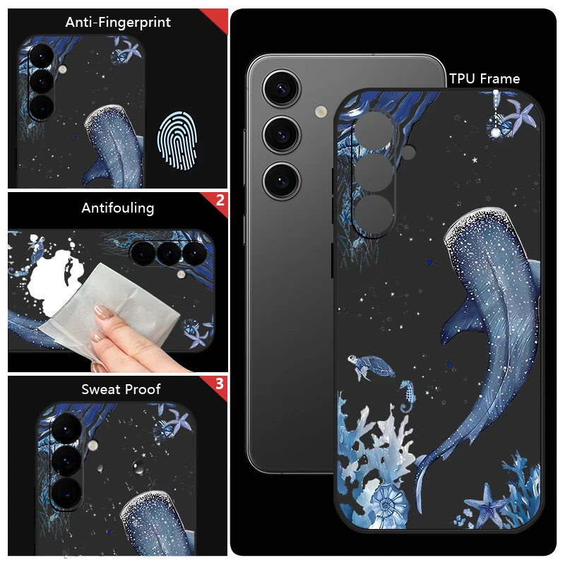 Ocean Shark Whale Design Phone Case Cover