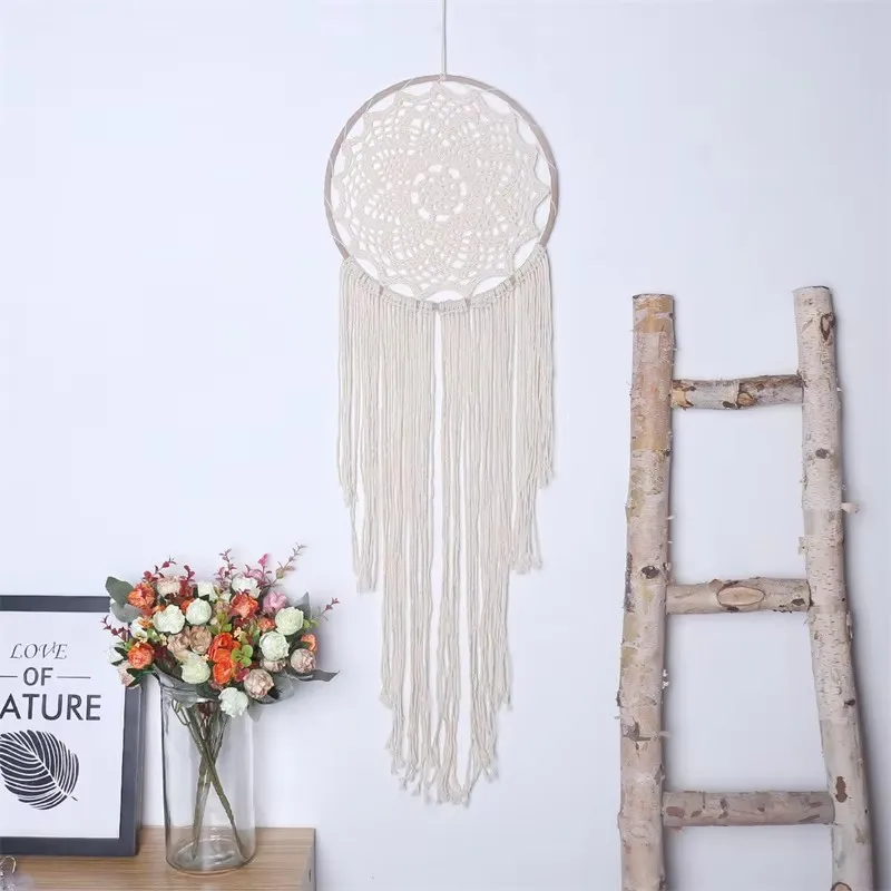 Bohemian Macrame Dream Catcher Hanging Tapestry For Girls Bedroom Decor Handmade Dreamcatcher Wall Hanging Wind Chime Ornament 2