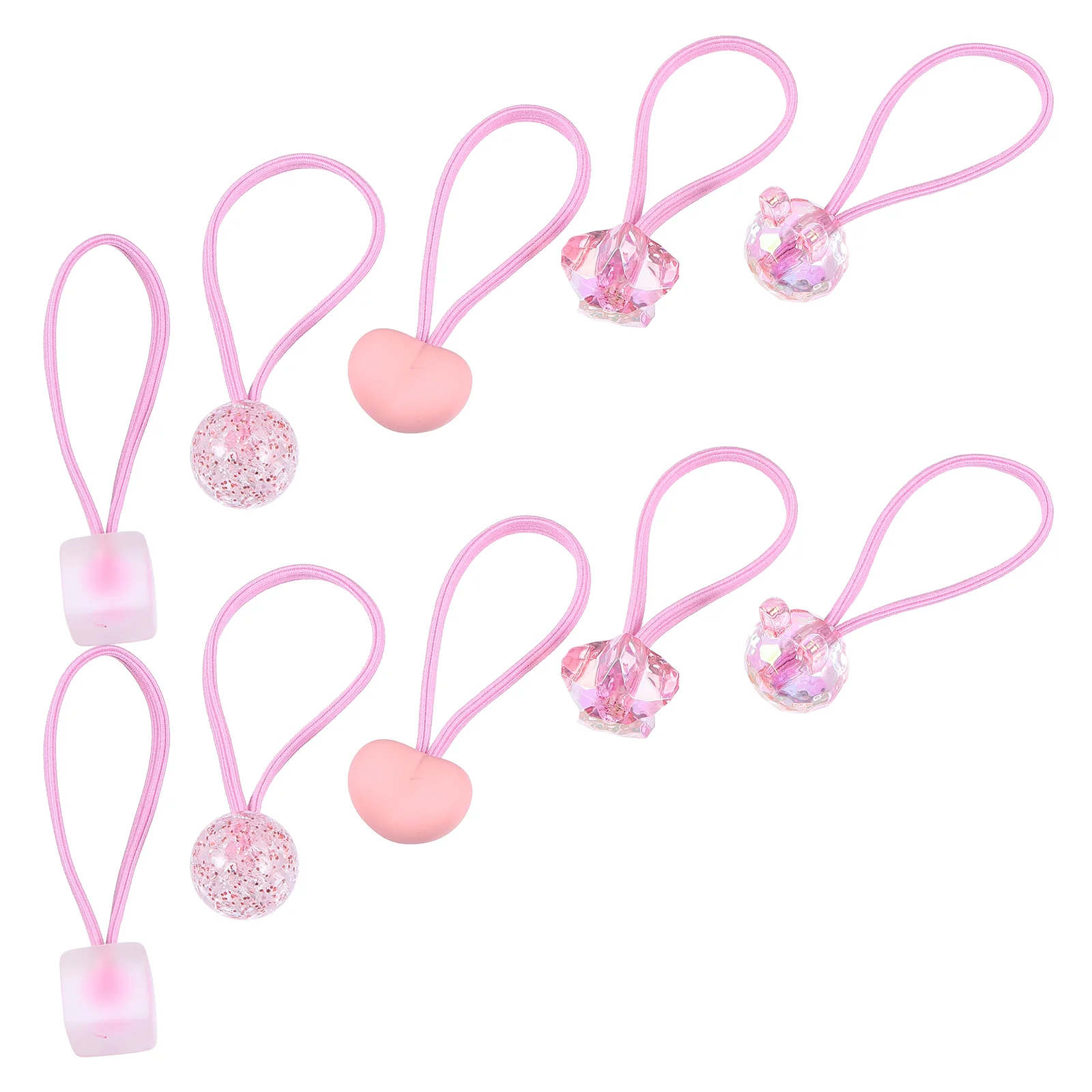 

10pcs Girl Hair Ties Elegant Hair Ropes Head Ropes Decorative Rubber Bands