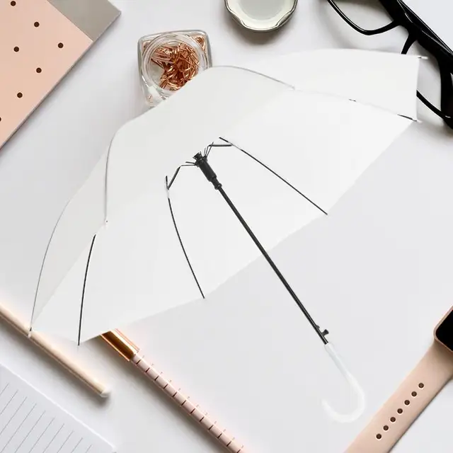 Készüljön Fel Az Esős Napokra A Nagykereskedelmi Átlátszó És Eldobható Műanyag Esernyőkkel - Maradjon Száraz Stílusos - Image 2