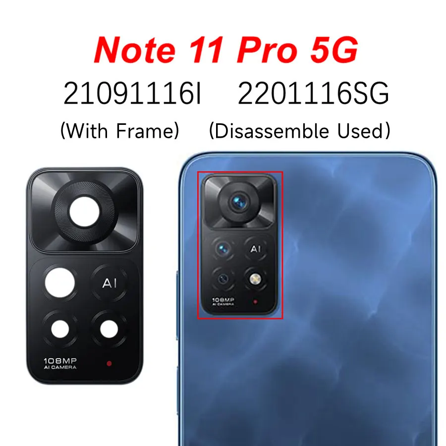 Protezione per obiettivo in vetro per fotocamera posteriore per Redmi Note 11 /11 Pro 4G 5G / 11S 11T /Note 11 Pro Plus 5G con adesivo adesivo di ricambio acquista in modo Protezione per obiettivo in vetro per fotocamera posteriore per Redmi Note 11 /11 Pro 4G 5G / 11S 11T /Note 11 Pro Plus 5G con adesivo adesivo di ricambio acquista in modo