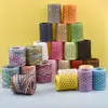 100M Natural Raffia Straw Yarn Hand-Knitted Crocheting Grass Paper Rope For DIY Sunhat Beach Bag Cord Baking Gift Packaging Rope 5