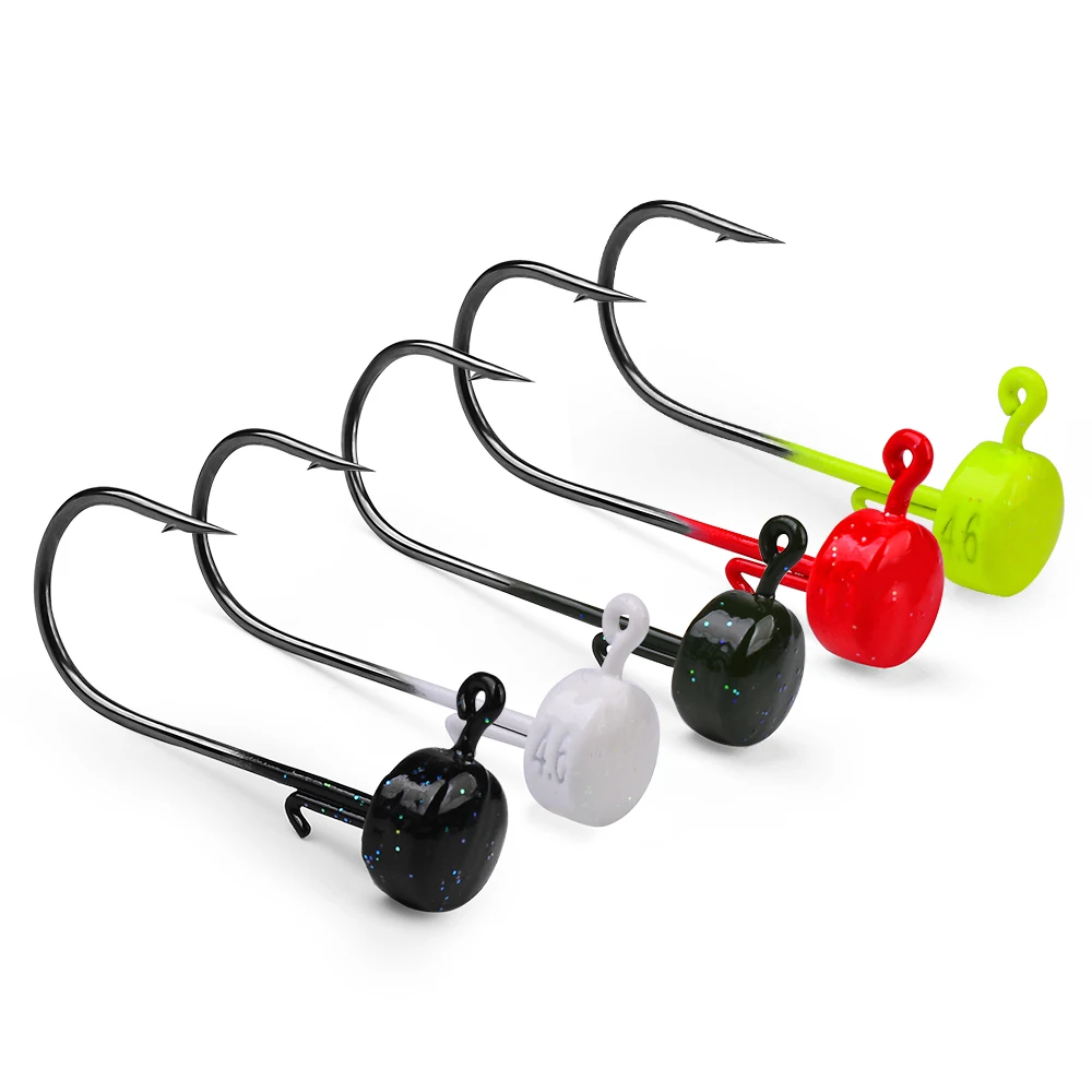 5PCS/set Pesca Ned Rig Fishing Hooks 2.8g-3.5g-4.6g-7g Jig Head