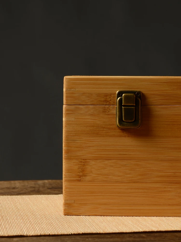 Bamboo Tea Figue Handicraft Article Storage Box, Gift Packing, Luxury Goods, Square, Rectangle 2