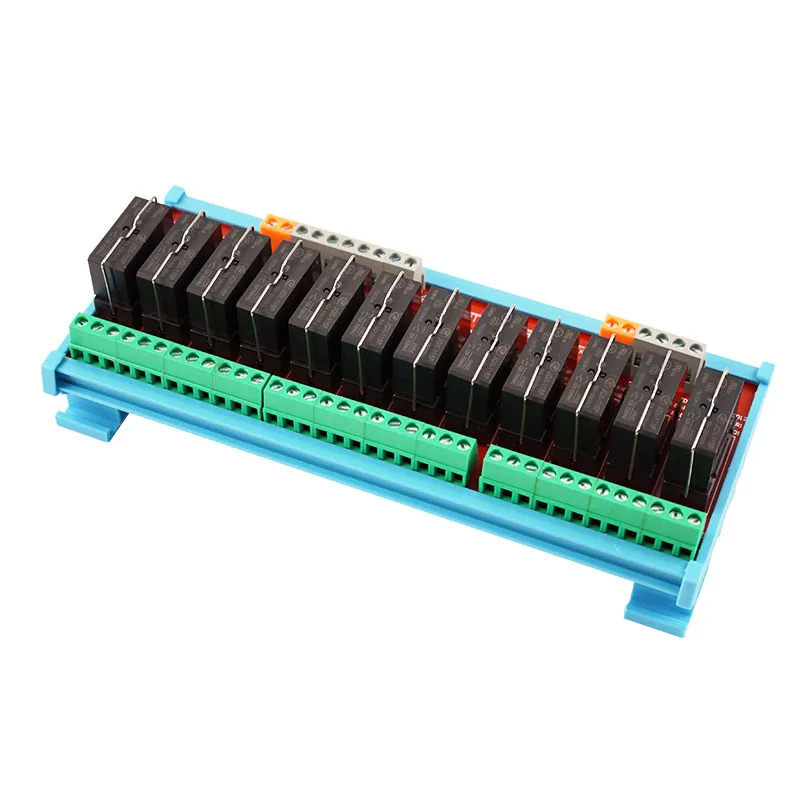 

12 Channel 1NO 1NC 5 Pin Relay Module 16A DC 24V JQX-115F Compatible with NPN/PNP for Filling Machine