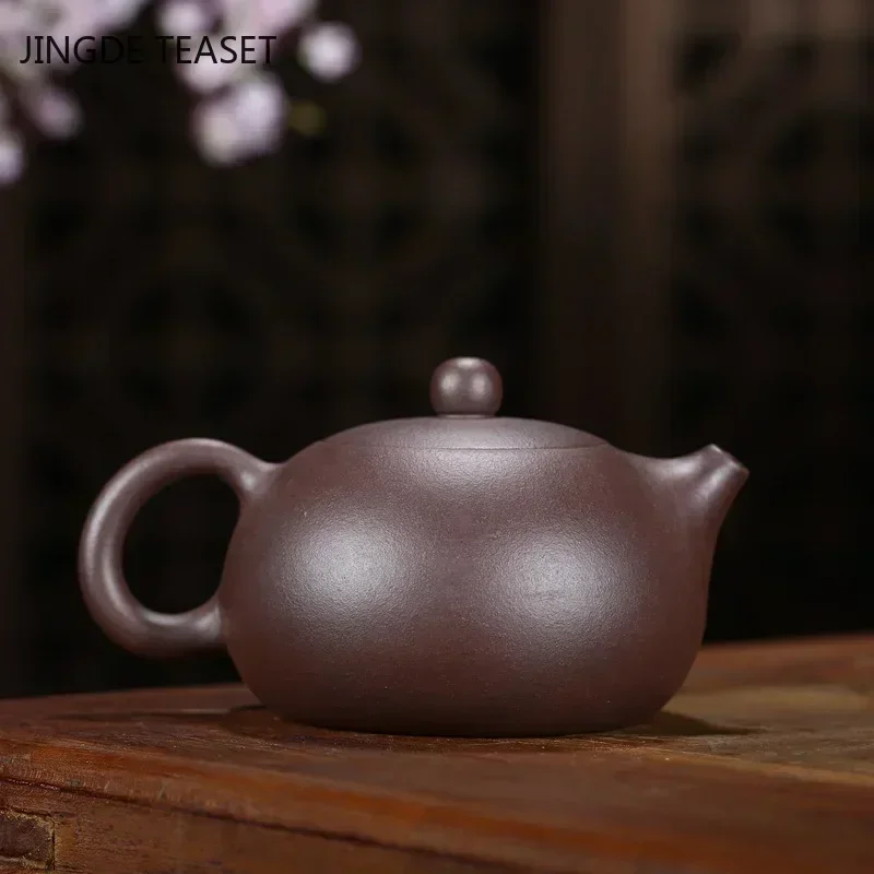Yixing Tea Pot Purple Clay Xishi Teapot Handmade Beauty Kettle Raw Ore Black Gold Purple Sand Tea Set 188 Ball Hole Filter