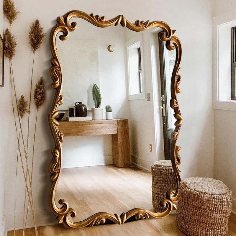 

Luxury Bedroom Mirror Aesthetic Office Irregular Floor Mirror Full Body Nordic Espejos Decorativos De Pared Decorative Mirrors