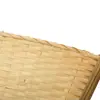 Natural Bamboo Knitted Cleaning Dustpan Durable Storage Basket Open Bamboo Sieve Fruit Vegetable Storage Tray Kitchen Supplies 6