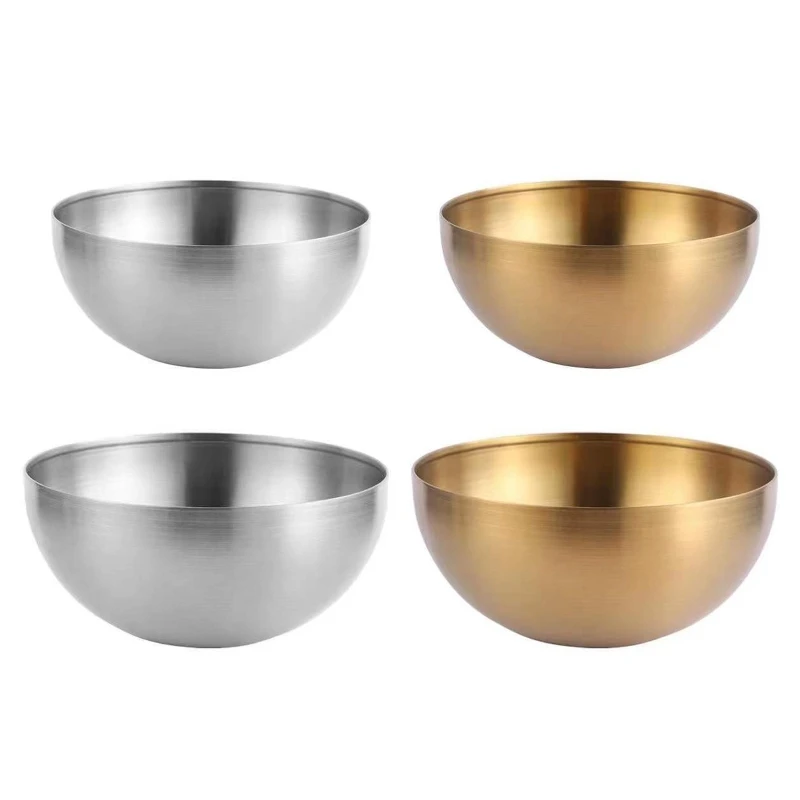 Double Wall Stainless Steel Bowls Insulated Bowl for Hot Food Metal Snack Bowls Soup Bowls Fruit Container Durable Use
