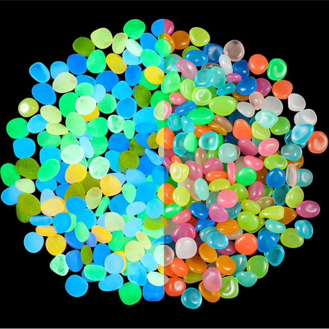 10Db/Tétel Fényes Kavicsos Sziklák Kerti Díszek Kő Ragyogása A Sötét Kertben Járdák Halkartályának Dekorációja - Image 3