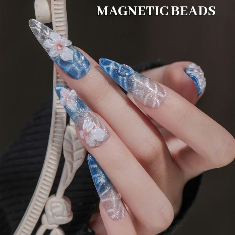 5mm Round Magnetic Beads for Nail Art Water Ripple Cat Eye Magnetic Gel 60/40/20Pcs Magnet Balls Nail Salon Tools magnetic nail art tools,cat eye nail tool,magnetic nail tools