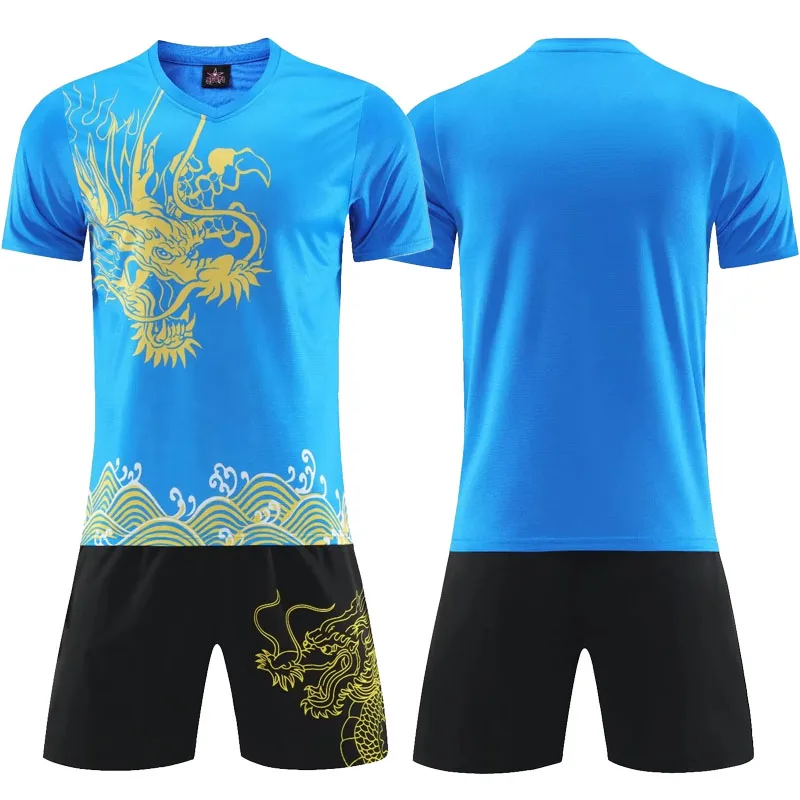 Chinese Dragon Table Tennis Jerseys Suit For Men Ping Pong T shirt Table Tennis Uniforms Clothes Badminton Jogging Sports Suits