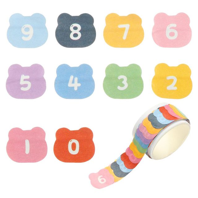 Pcs/pack Round Stickers Dot Paper tape Kawaii Fruit Animals Face Dot Washi Stickers For DIY Crafts Scrapbooking Decorative