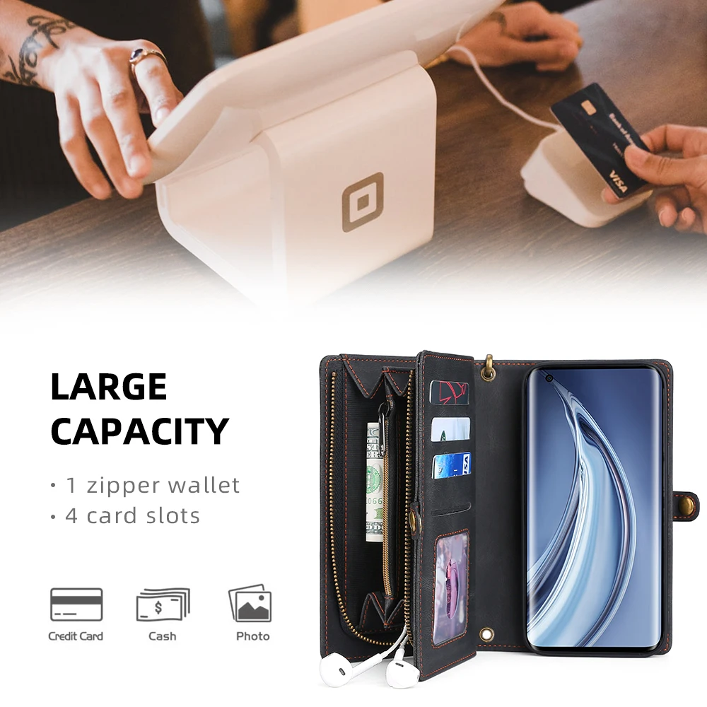 phone belt pouch Wallet Shoulder Bag Phone Case For XiaoMi 9 10 10Pro 11 5G RedMi 8 9 10 Note8 Note9 Note10 Note11 Poco M3 M4 X3 Pro NFC phone purse