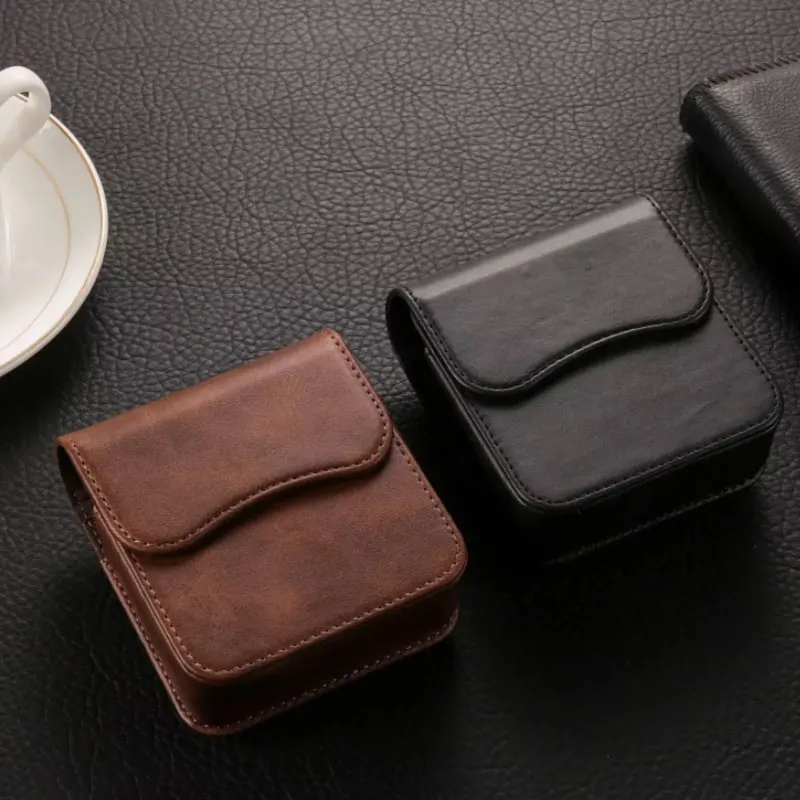 Belt Clip Holster Leather Pouch for Samsung Z Flip 3-Flip6 Universal Waist Bag Case Cover for Moto Razr 40/40ultra