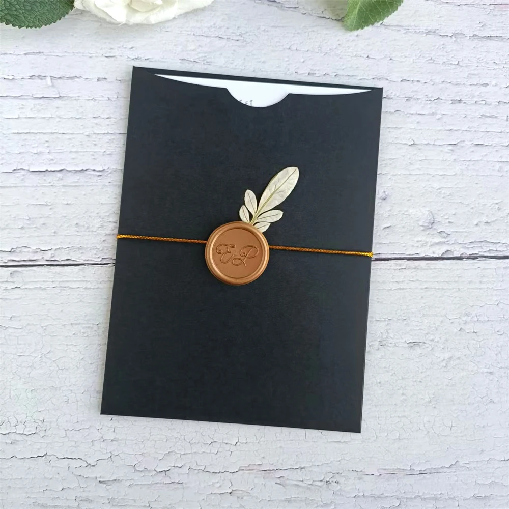 DIY Wedding Invitation Pocket Envelop Fit For 5x7 Inserts Party Gift Cards Printing Available 50pcs