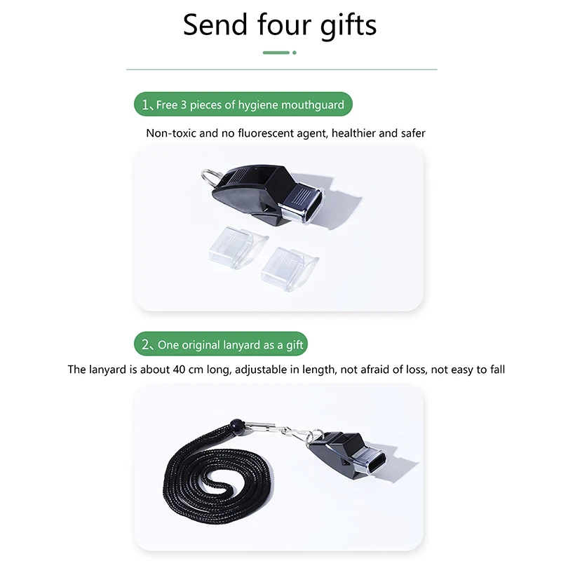 Football Whistle Crisp Sound Durable Convenient Adjustable Basketball Whistle with Lanyard Finger Clip for Emergency