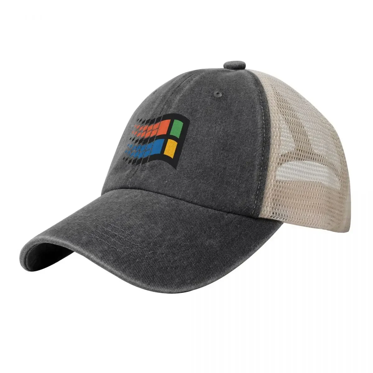 Windows 95 Logo Cowboy Mesh Baseball Cap Golf Trucker Cap beach hat Men's Caps Women's