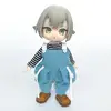 Ob11 Doll Checkered Loose Overalls Clothes Dolls Jeans Suit With Hat + T-Shirt Doll For Molly Gsc Ymy P9 P10 Body Uf Dolls 4