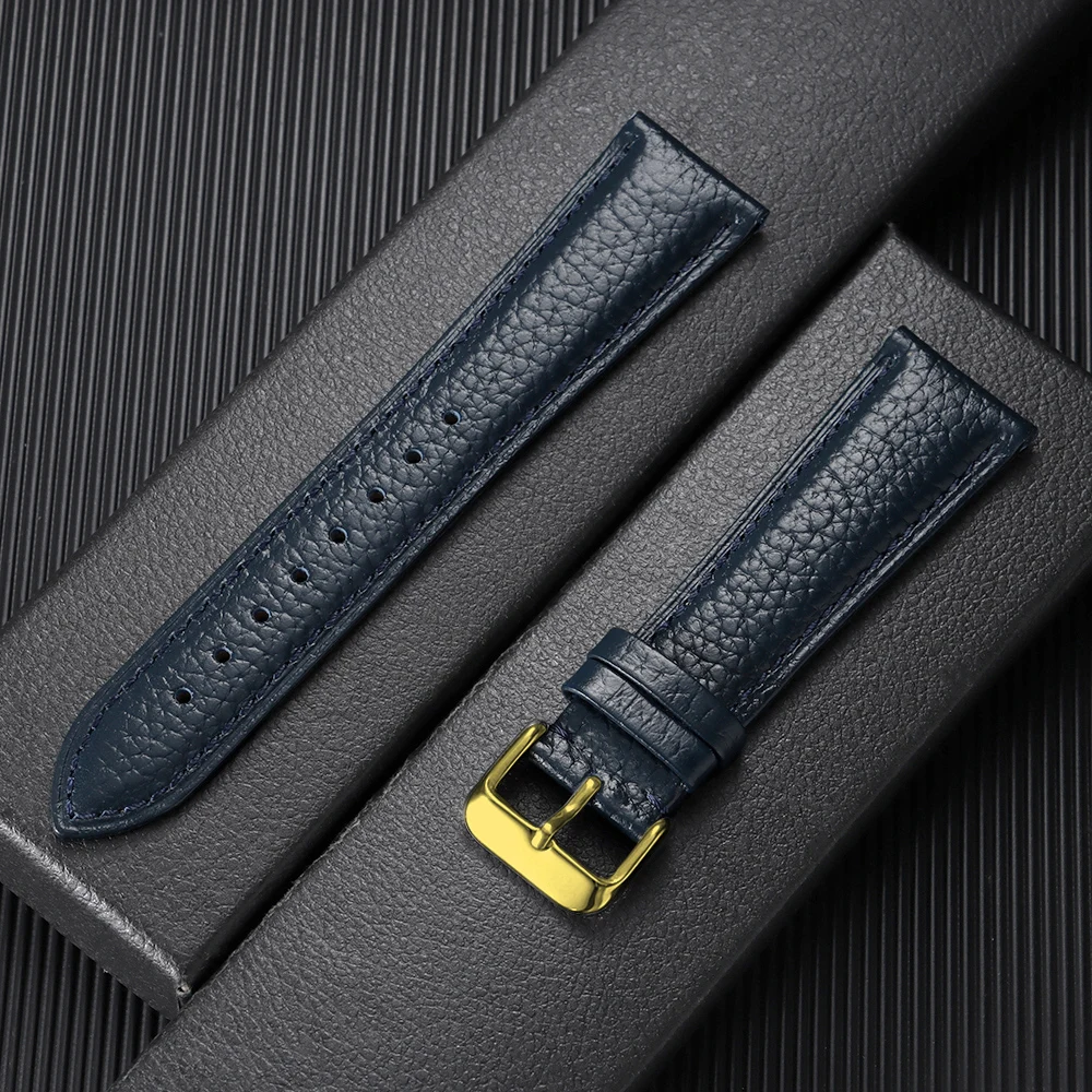 Premium Brown Leather Watch Band - Universal Business Strap
