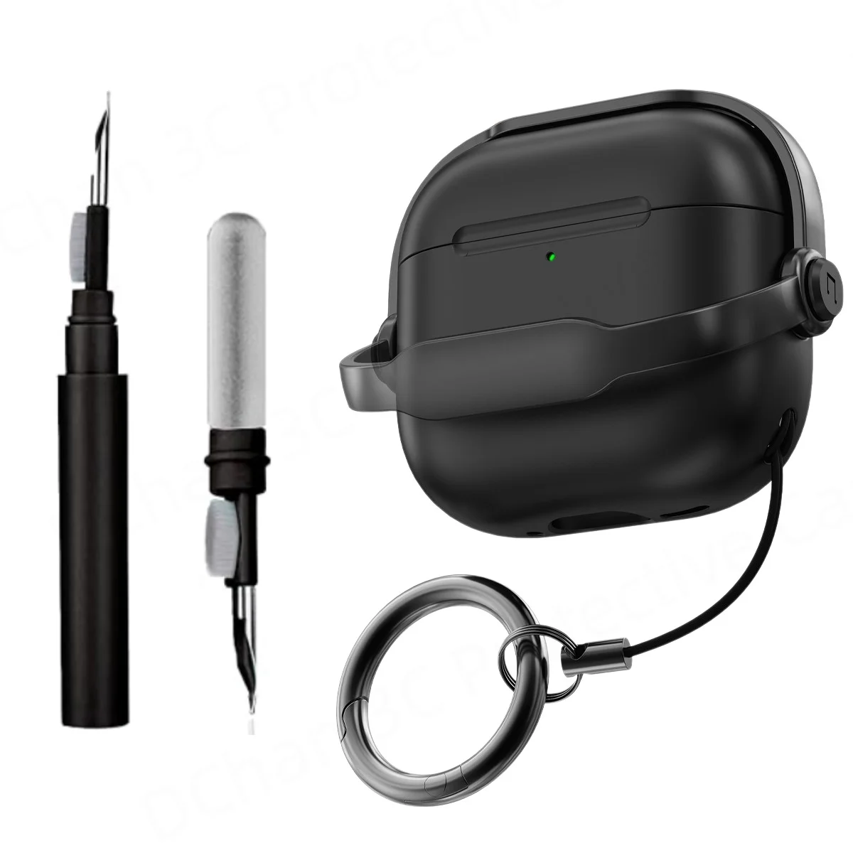 Music Boy Protective Headphone Case with Phone Stand & Cleaning Kit
