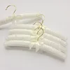 Sponge Clothes Hanger With Hook Silk Satin Fabric Clothes Hanging Clothes Pin Sew Buttons Anti-Slip Wedding Dress White Hangers 5