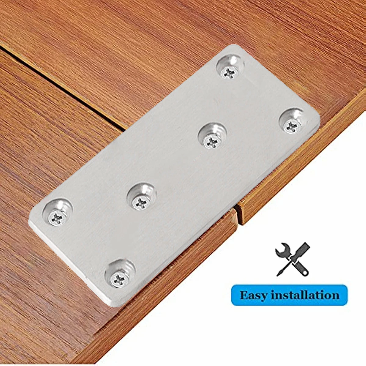 1pc 6 Holes Universal Furniture Corner Connector Stainless Steel Corner Bracket Furniture Flat Mending Repair Plate