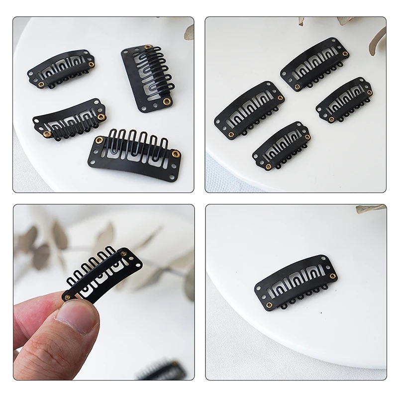 

Children's Black Color Hair Extension Snap Clips Wig Grips Clip Wigs Accessories High Quality Shrapnel U-shaped Clip