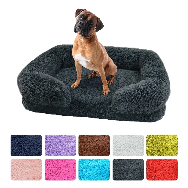 Large Plush Dog Bed Sofa 1