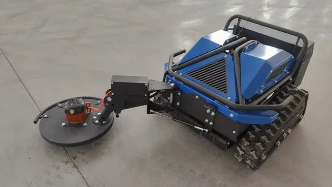 Vibrationsarmer RC-Ferngesteuerter Rasenmäher mit Gummiketten, Pflegeleichter Mähroboter, Kostenloser Versand
