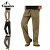 IPPOLICH Spring New Loose Vintage Casual Pants Men's Fashion Solid Color Pocket Work Pants Autumn Lightweight Hiking Cargo Pants